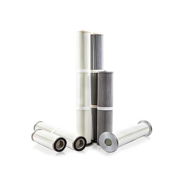 PTFE Membrane Threaded Filter Cartridge P84 , Polyester Pleated Dust Collection Cartridges