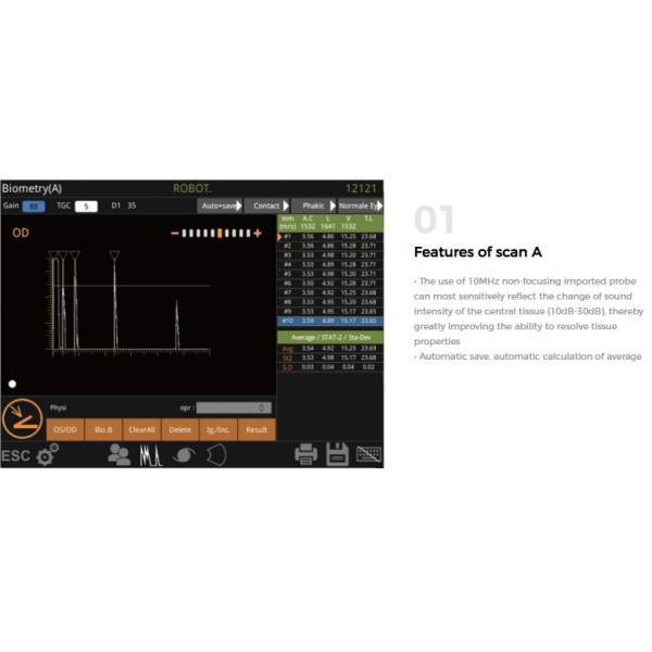 IOL Calculation Ultrasonic Scanning Machine 10MHz Convenient Measurement Tool