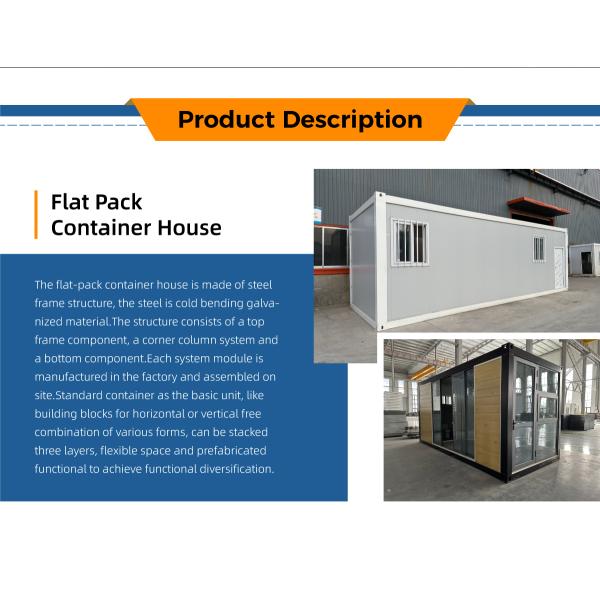 Waterproof Fireproof Quick Assembly Flat Pack Container House Office Customized Color Modern Design Style Energy Saving