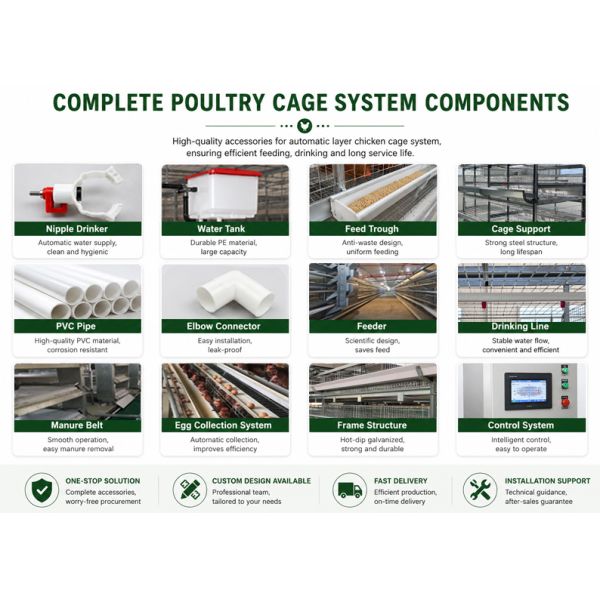 Affordable Automatic A-Type Layer Battery Cage System for Medium & Large Poultry Farms