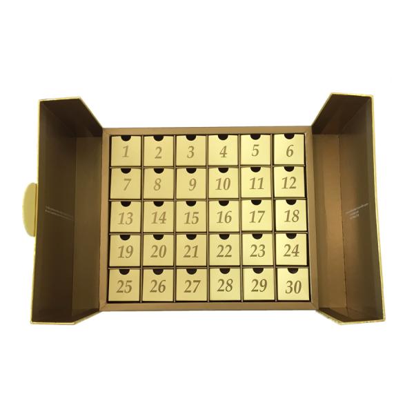 Large Luxury Packaging Boxes Brand Packaging , Advent Calendar Box With Drawers 2 Open Flaps