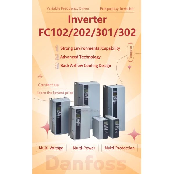 Original New Danfoss VFD Frequency Inverter AC Motor Variable Frequency Driver FC-302P18KT5E20 3 Phase 380V IP20