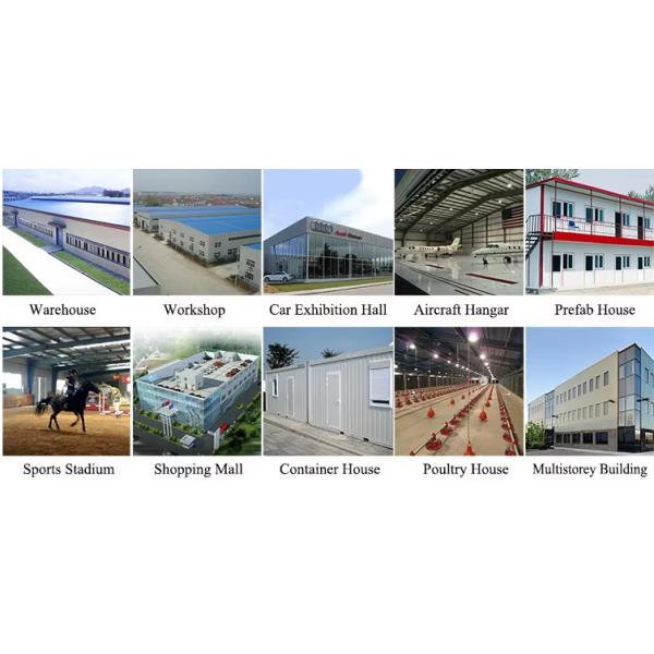 Recyclable Easy Assemble Metal Frame Structure Construction Fast Building