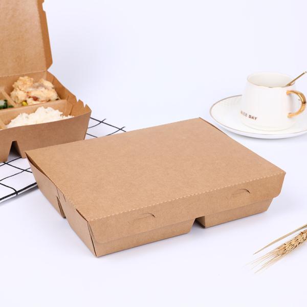 Eco-Friendly Paper Disposable Lunch Box with 3/4 Compartments Return Refunds Accepted
