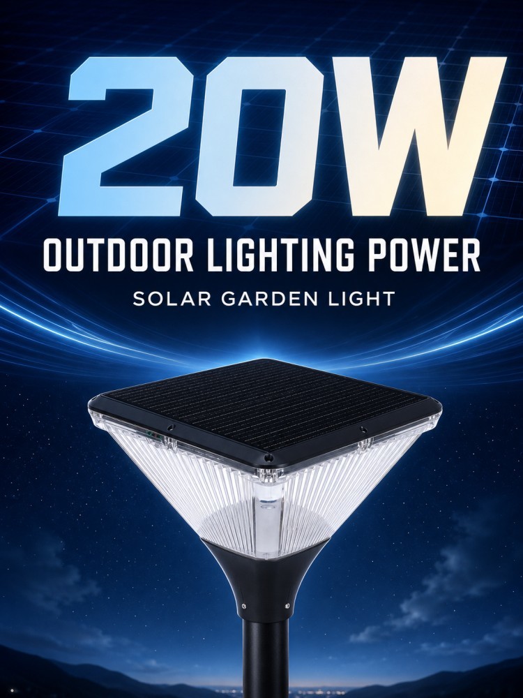 Automatic Control Solar LED Post Top Light With Ribbed Diffuser For Campuses Hotels Resorts