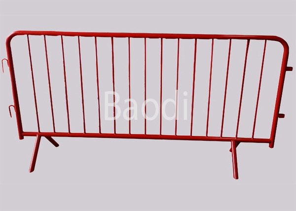 Removable Red Welded Temporary Mesh Fence For Crowd Control Barrier High Strength