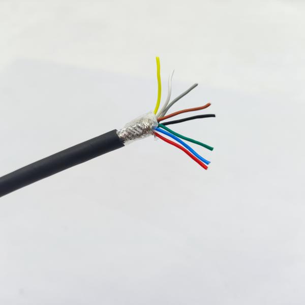 High Tempterature Mini Cable Shielded Sensor Cable 4 Pairs 0.12sqmm Braided SPC FEP TPE Cable