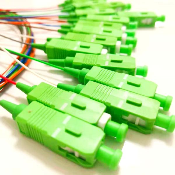 FTTH 2x16 PVC Fiber Optic PLC Splitter With Sc / Apc Connector