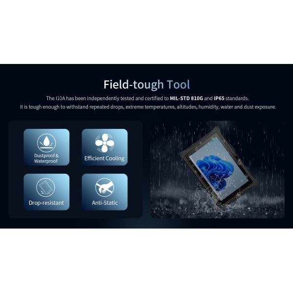 10Inch Rugged Tablets Windows I7/I5 Processor 4G Sunlight Readable Drop Resistant