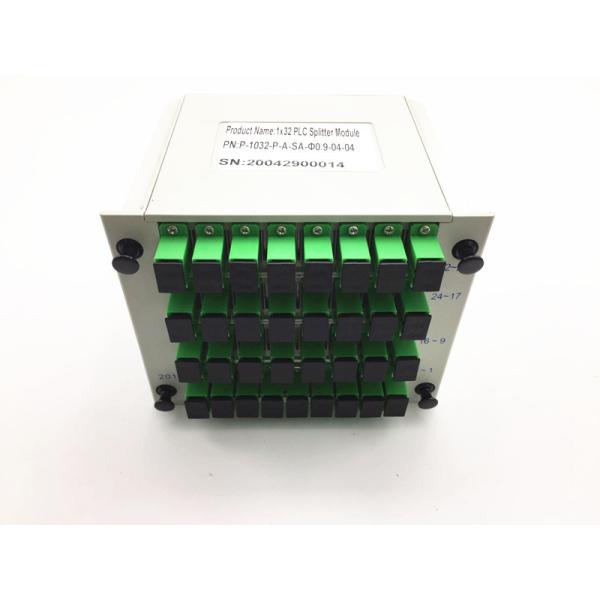 PLC FTTH Fiber Optic Splitter 1x32 SC/APC Cassette Type Uniform Power Splitting