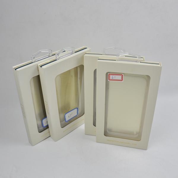 Mobile Phone Case Packaging Box With Clear PET PVC Window