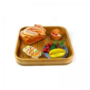 Quality Square Odm Bamboo Tea Tray Fruit Coffee Serving Party Dinner Plates for sale