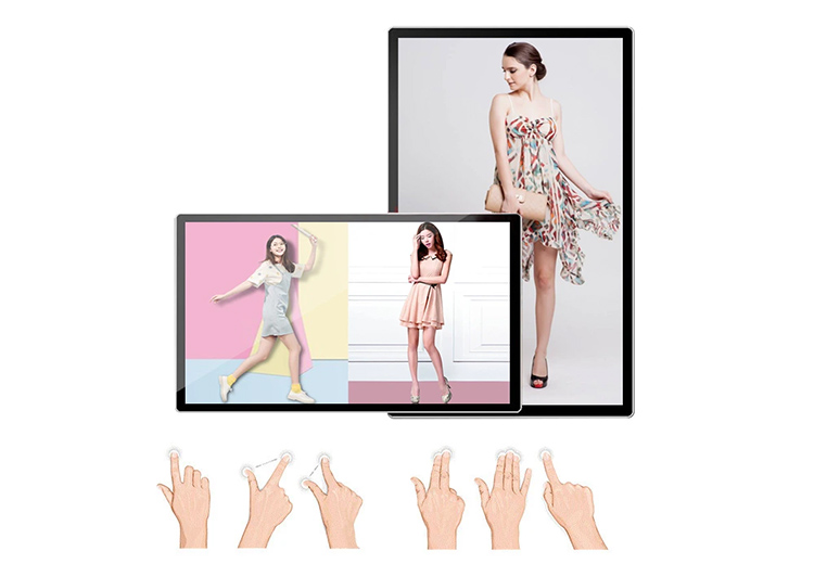 Vertical / Horizontal LCD Touch Screen Kiosk 32 Inch Rea Ltime Management