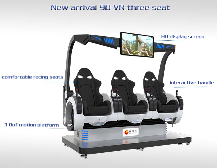 Screaming Experience Multiplayers Virtual Reality Game Machine / 9d Action Cinema
