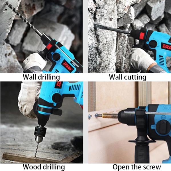 7.2V Voltage Lithium Electric Hammer Brushless Percussion Wireless Drill for Drilling