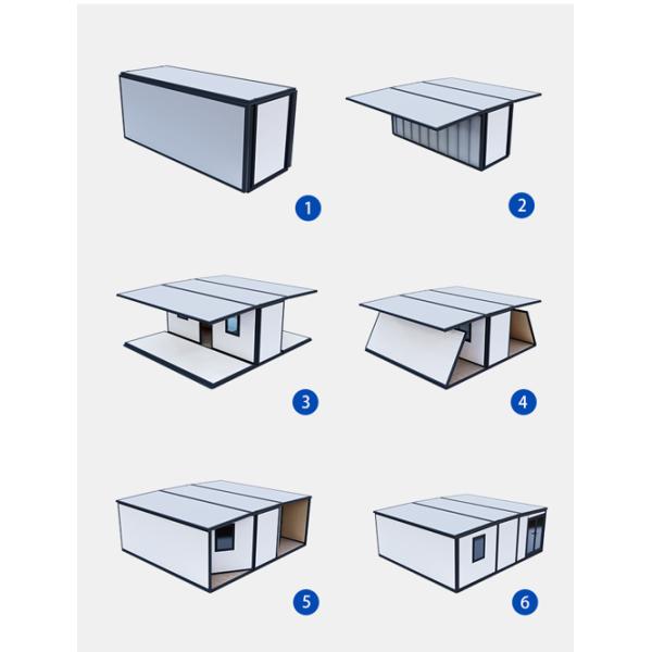 20ft Dual Wings Expandable Container House Mobile Villa for Park - with Courtyard, Kitchen - Ideal for Outdoor Living, Portable & Customizable
