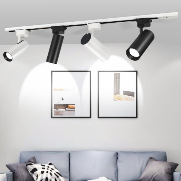 Kitchen COB LED Track Spotlight Black Modern Ceiling Track Lights