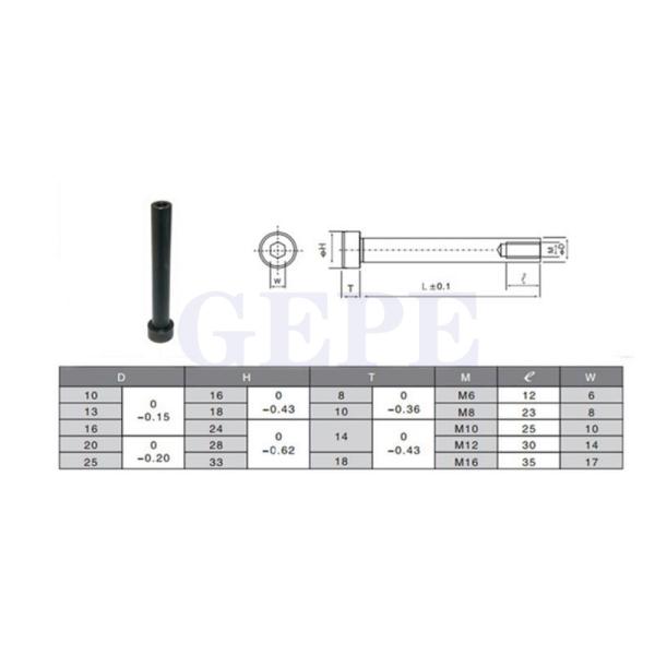 SCM435 Mold A Type Puller Bolts Black Oxide Finishing Customized