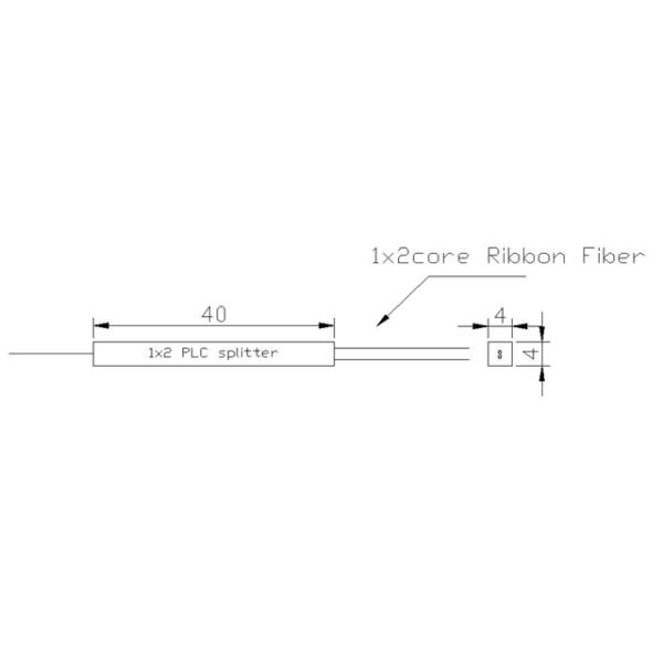 G657A1 1x2 PLC Splitter Bare Fiber With SC/APC Connector