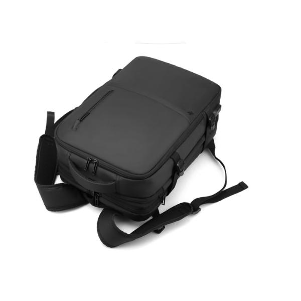 Smart USB Laptop Backpack Custom Logo 20L-39L Black / Grey For Men