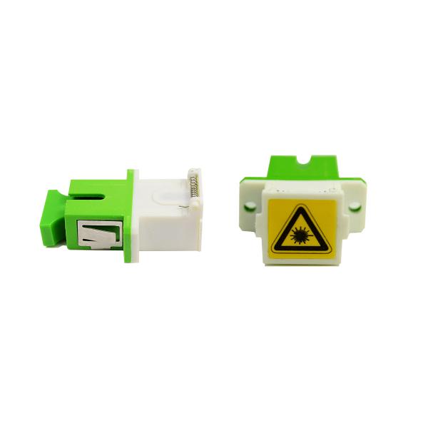 SC / APC Shutter Brass / Nickel Simplex Fiber Optical Adapter For Local Area Networks