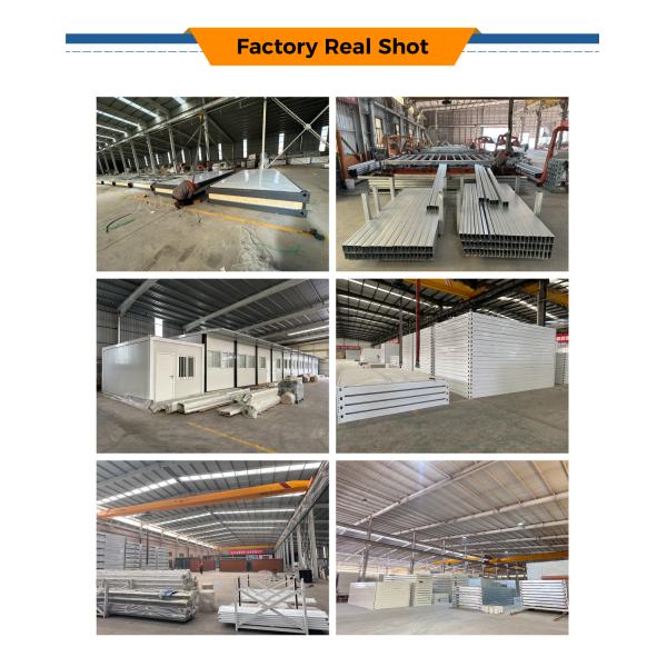 Flexible Quick Assembly 20ft Waterproof Fireproof Folding Frame Container Van House in Modern Style with Security Door