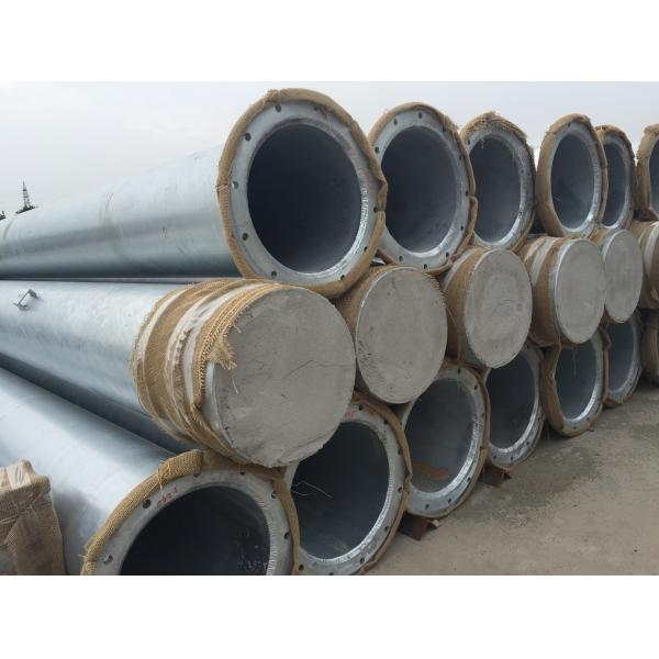 Flange Connected Electrical Power Poles Hot Dip Galvanized Polygonal