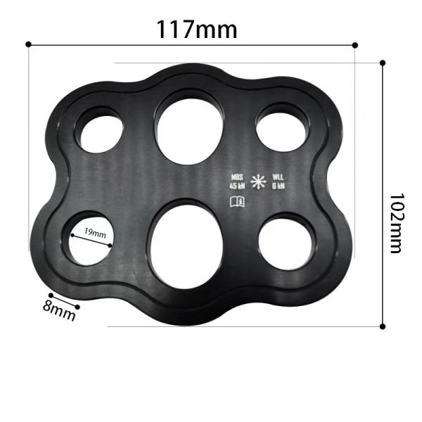 Versatile Multi-Hole Force Distribution Plate Climbing Gear Anchor Point Equipment