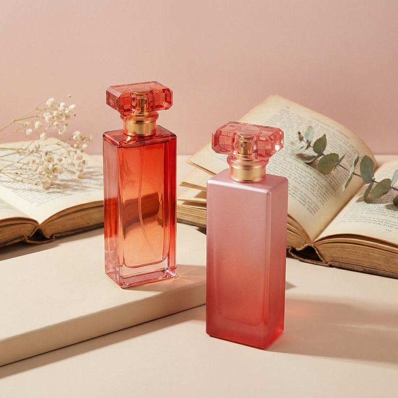 Anding Oem Bulk Custom Printing 100 ml Rectangle High End Refillable Spray Luxury Empty Glass Perfume Bottle