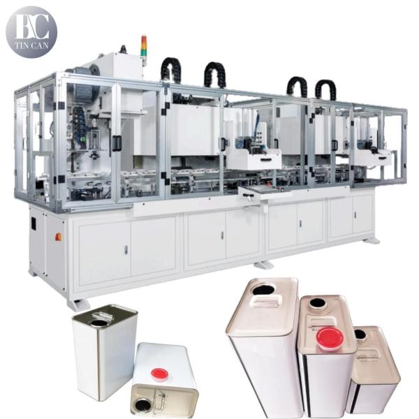 Integrated Small Rectangular Automatic Tin Can Making Machine 35cpm High Speed