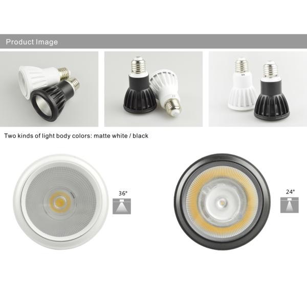 7W LED Par20 light CREE LED Bulbs Beam angle 24 or 36 degree E27 base Spotlight