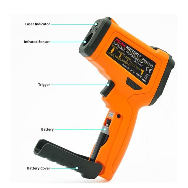 Professional Infrared Laser Thermometer , High Accuracy Laser Temperature Gun