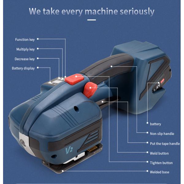 Portable Electric PP Strapping Tool for Easy Packaging Apply Strap Width 13-16mm