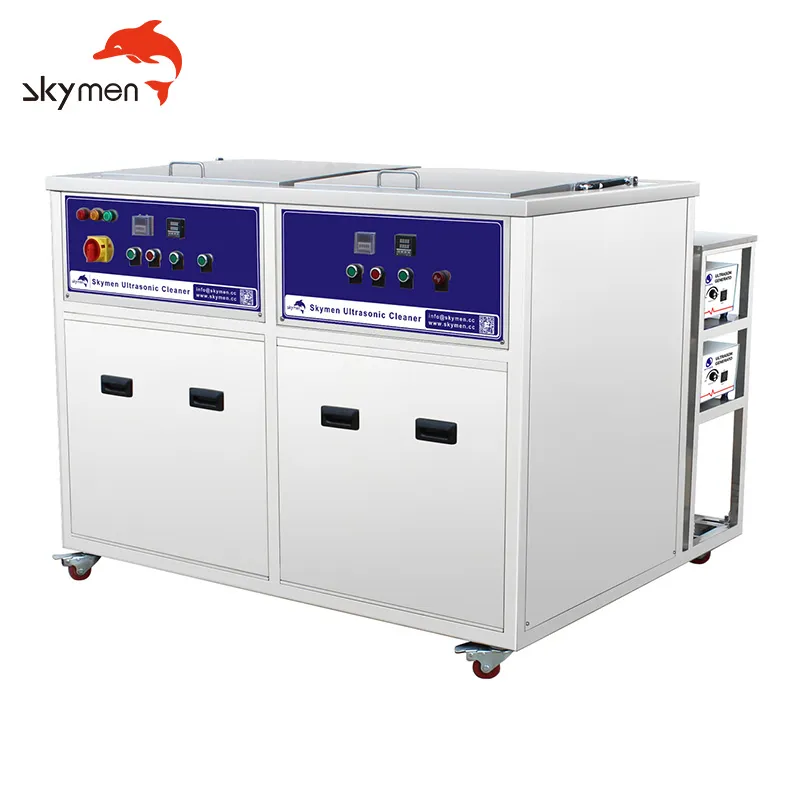 Large Double Tanks Industrial Ultrasonic Cleaning Machine Rinsing Ultrasonic Cleaner for Oil Degrease 77L