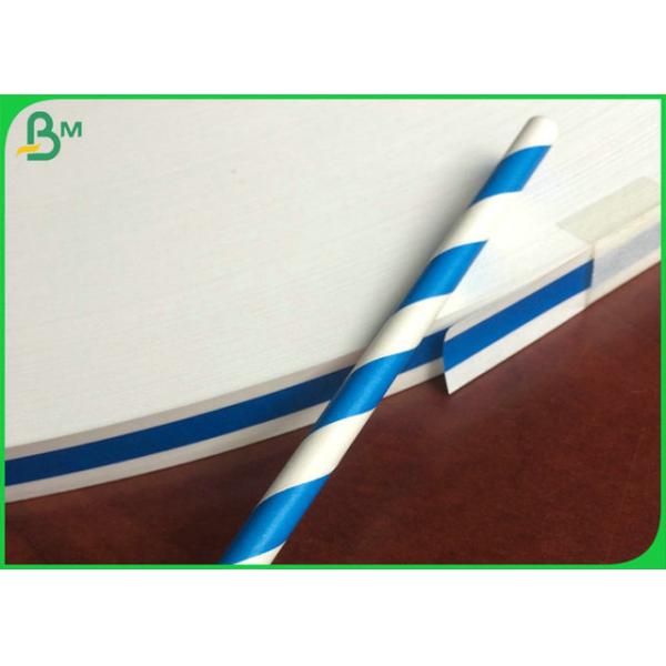 Nature Virgin Material Grade Paper Roll , Size Customized Printable Straw Paper