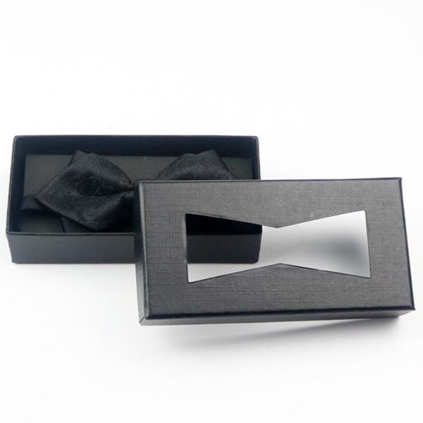 Gift Storage Bow Tie Packaging Box with Clear Window Luxury Custom Printing