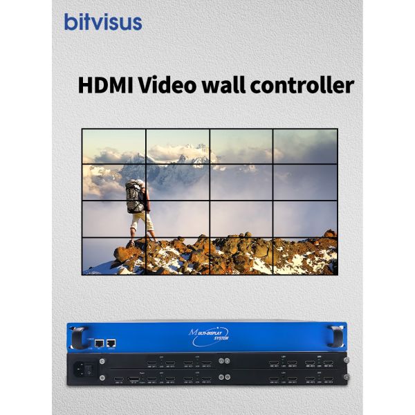 Ultra High-Density 4K60 Video Wall Controller with 16 HDMI Outputs for Multi-Screen Display