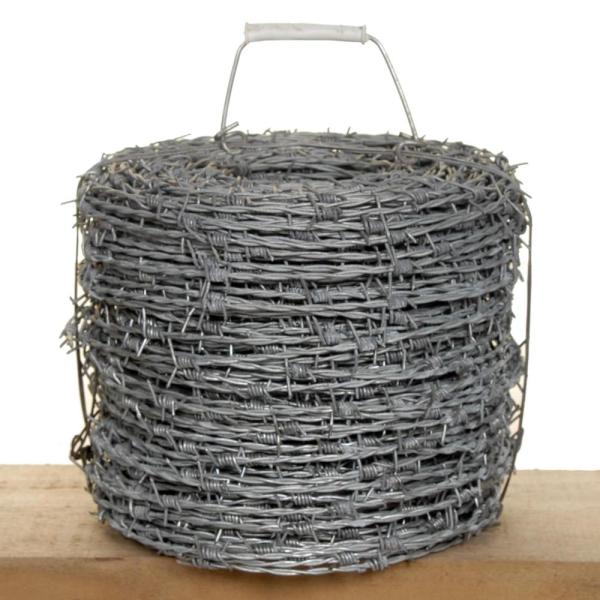 Oxidation Resistant Galvanized Barbed Wire Easy Assembled Long Use Life