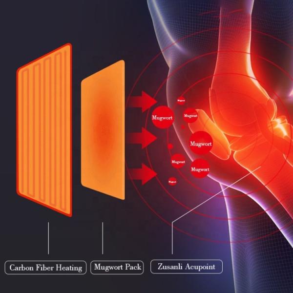 100% Polyester Electric Heating Knee Pad 5V With 3 Shift Temperature