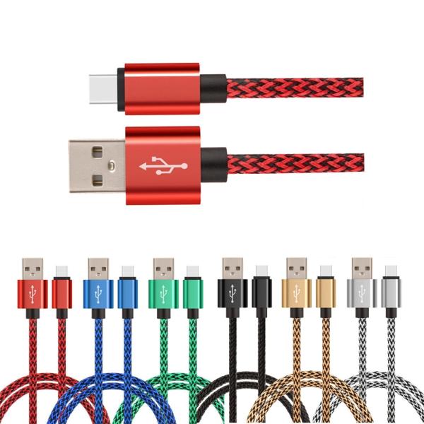 Heat Resistant 3M Nylon Braided Usb 3.0 Fast Charging Cable For Type C