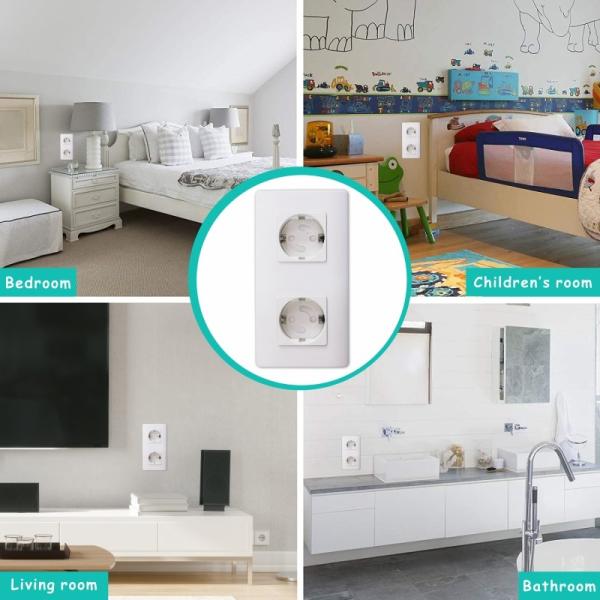 Prodigy EU Standard Rotatable Electric Protective White Outlet Plug Covers For Child Protection