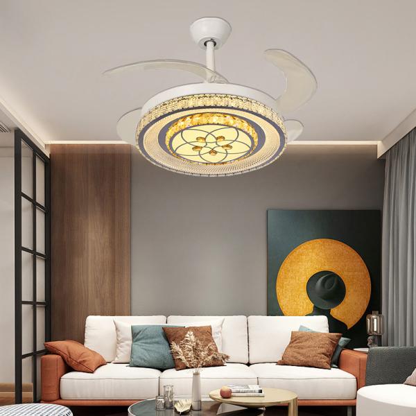 Reversible Folding Ceiling Fan With Light Smart Low Profile Ceiling Fan