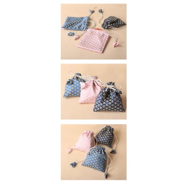Chinese Style Auspicious Cloud Pattern Drawstring Bag Ancient Style Drawstring Velvet Bag Chinese Jewelry Bag Buddhist Beads Bracelet Collection