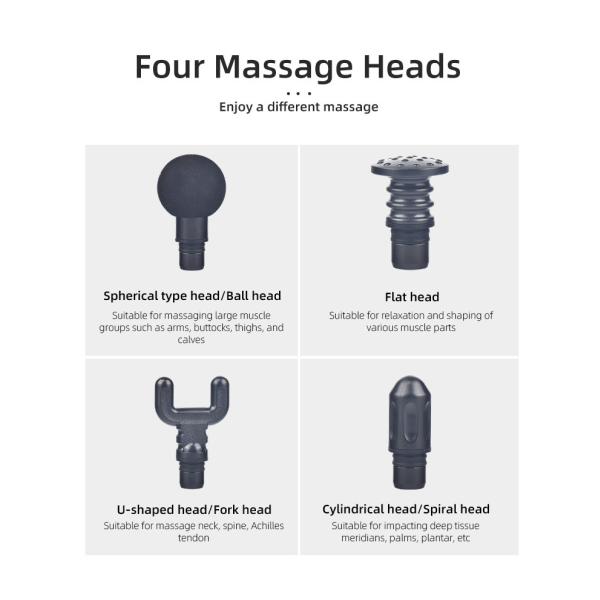 Wireless Control 4 Speed 2000mAh Mini Massage Gun