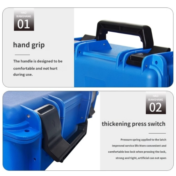 EA-2925H Tool Storage Case with Ergonomic Handle Stainless Steel Hinges and Secure Buckle for Professional Use