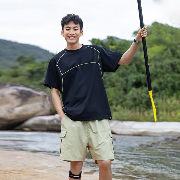 Summer Moisture Wicking Quick Dry Breathable Lightweight Antibacterial Refreshing Comfort Sports Couple Short Sleeve T-Shirt