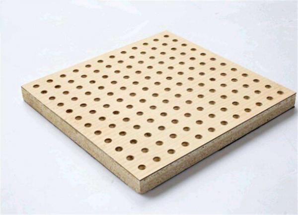 Buy Theater Perforated Wood Acoustic Panels MDF Melamine Surface Aluminum Keel at wholesale prices