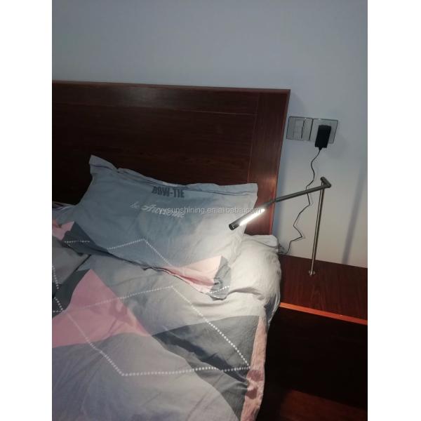 Reading Room Touch Control LED Bed Headboard Dimming Adjustable Arm Wall Reading Light Lamp Wall Mounted