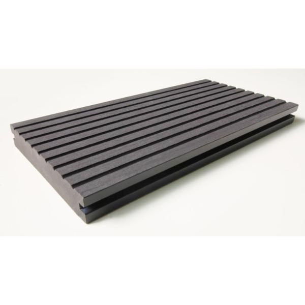 Brown Wood Grain Pattern Recycled Waterproof WPC Decking Flooring for Performance