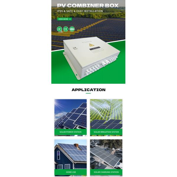 IP65 Waterproof Solar Junction Box 2 4 6 Strings 1000V AC DC Array PV Combiner Box